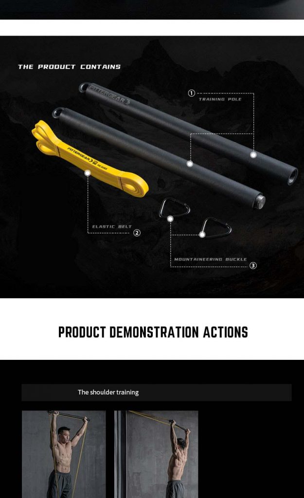 Thanh tập luyện trở kháng (Resistance Band Bar) 24 FG86 9